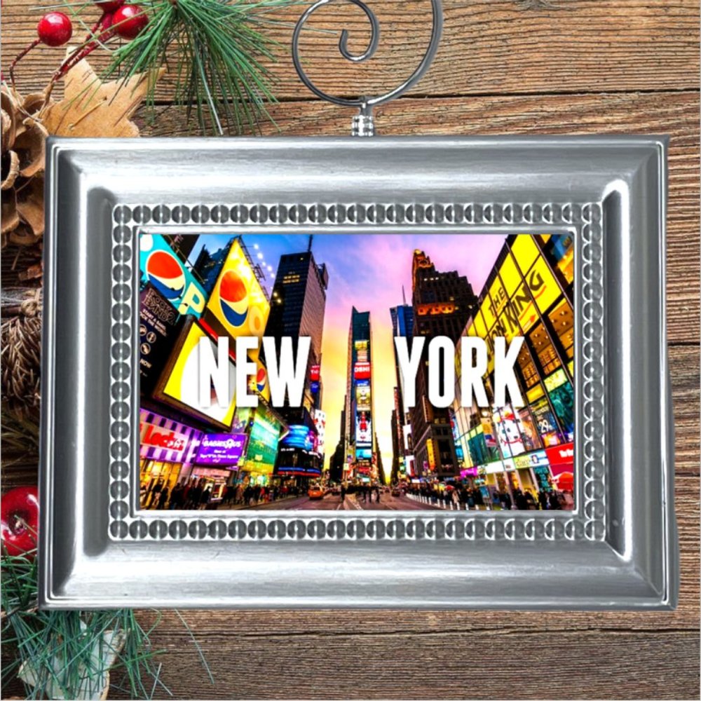 NY New York City Times Square Manhattan Christmas Tree Ornament